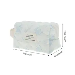 Unique Bargains Rose Floral Makeup Bag 1 Pc