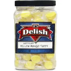 Yellow Mango Taffy Chews by It's Delish, 18 Oz Jumbo Container