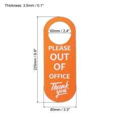 Unique Bargains PU Leather Waterproof Office Home Meeting Door Hanger Sign