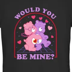 Junior's Care Bears Valentine's Day Love-a-Lot Bear and Share Bear Would You Be Mine T-Shirt
