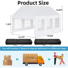 arty Tent Heavy Duty Wedding Canopy W/ Removable Sidewall & Storage Bag