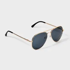 Men's Aviator Metal Sunglasses - Goodfellow & Co&trade; Gold