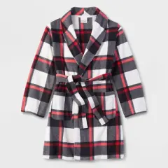 Kids' Buffalo Check Matching Family Robe - Wondershop&trade; Black