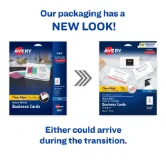 Avery Clean Edge Printable Business Cards with Sure Feed Technology, 2" x 3.5", White, 160 Blank Cards for Inkjet Printers (8869)