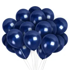 Treasures Gifted Pearlescent Navy Blue Balloons - 12 Inch Latex Balloons - 36 Pack