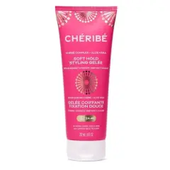 ⁠Cheribe Soft Hold Styling Gel&eacute;e with Chebe Complex + Aloe Vera - Defining + Hydrating Shiny Styling Gel - 8 fl oz