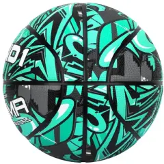 AND1 Enigma 28.5 Basketball - Intermediate Rubber Streetball for Indoor/Outdoor Play, Includes Pump, Official Women's High School, College, Size 6