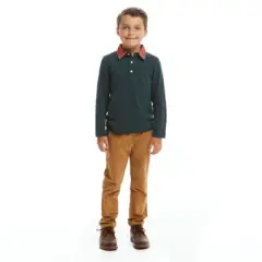 Andy & Evan  Toddler  Boys Hunter Holiday Polo Set