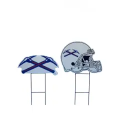 NCAA Wisconsin Platteville Pioneers 2pk Logo and Helmet Garden Stake Set