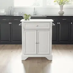 Lafayette Stone Top Portable Kitchen Island/Cart White - Crosley
