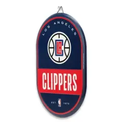 NBA LA Clippers Embossed Metal Pill Wall Sign