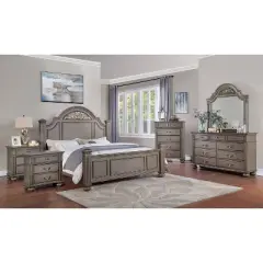 6pc Pennings Traditional Bedroom Set Gray - HOMES: Inside + Out