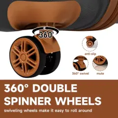 SKONYON 3-Piece Hardshell Luggage Set with TSA Lock, YKK Zippers, PC+ABS Construction and Spinner Wheels