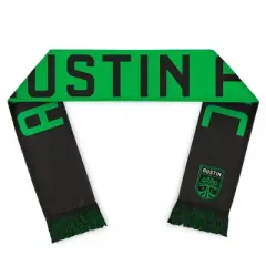 MLS Austin FC Scarf: Midweight Acrylic Solid Black Oblong, Adult Sizing
