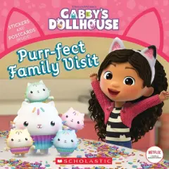 GABBY'S DOLLHOUSE: PURR-FECT FAMILY VISIT (8X8 #5) - by Pamela Bobowicz (Board Book)