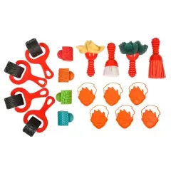 READY 2 LEARN Smudge 'N' Roll Paint & Dough Tools, Set of 18