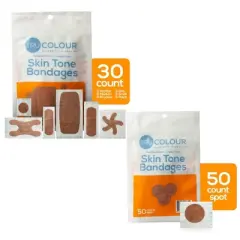 Tru-Colour Skin Tone Shade Adhesive Bandage Assorted Shapes, Brown