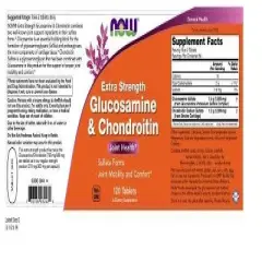Glucosamine & Chondroitin Extra Strength by Now Foods  -  120 Tablet