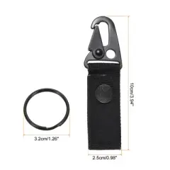 Unique Bargains Belt Keeper Key Ring Nylon Webbing Strap Hanging Gear Buckle with Snap for Outdoor Camping