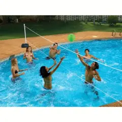 Swim Central 16' SplashBack Basketball and Volleyball Combo Swimming Pool Game
