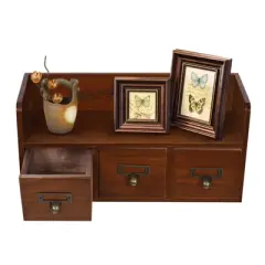 YIYIBYUS Desktop Organizing Cabinet, Supplies Organizer, Vintage Drawers for Desk