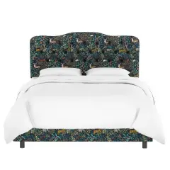 Queen Seville Patterned Bed Folkland Admiral - Skyline Furniture