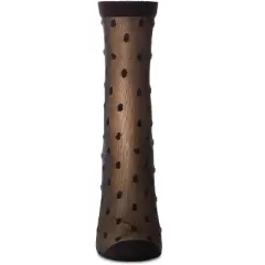 Memoi Women's Sheer-All-Over Polka Dot Ankle Sock