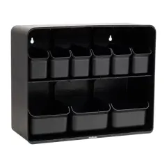 Mind Reader Countertop Snack Organizer: Metal & Plastic, Black, 14.5" Height, 18" Width, 7.25" Depth, 1 lb, Coffee Maker Accessory