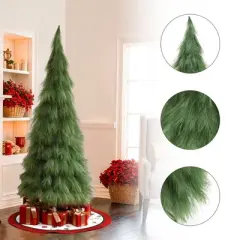 LuxenHome 6Ft Holiday Artificial Pampas Grass Tree in Green