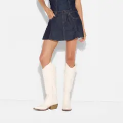 Women's Game Day Denim Flare Mini Skirt - Wild Fable&trade; Blue