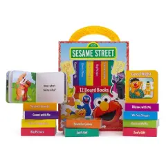 Sesame Street My First Library 12 Board Book Block Set - by Phoenix (Hardcover)