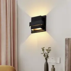 C Cattleya 2-Light Matte Black Aluminum LED Wall Light