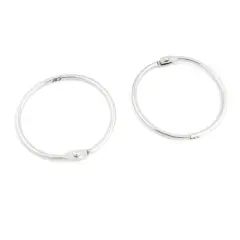 PiccoCasa Metal Keychain Key Book Ring for Index Cards Notebooks 2 Inch 20 Packs