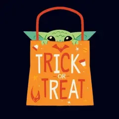 Women's Star Wars The Mandalorian Halloween Grogu Trick or Treat Bag T-Shirt