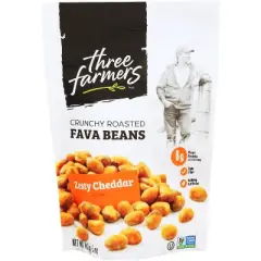 Three Farmers Food Inc Beans Roasted Fava Zesty Cheddar - Case of 6 - 5 oz
