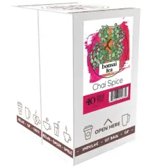 Bonsai Tea Co. Chai Spice, Compatible with 2.0 Keurig K Cup Brewers, 40 Count