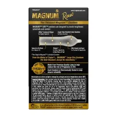 Trojan Magnum Raw Large Size Lubricated Latex Condoms - 10ct