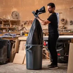 Plasticplace 20-30 Gallon Trash Bags, 2.0 Mil, Black (100 Count)