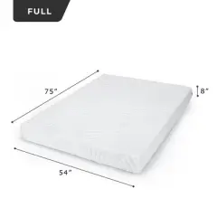 Costway 8''  Gel Infused Memory Foam Mattress Jacquard Firm Hybrid Pressure Relief Queen\Full