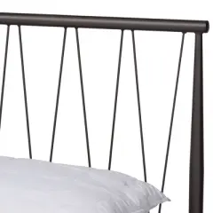 Samir Metal Platform Bed Black - Baxton Studio