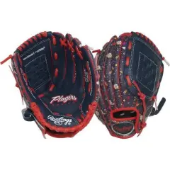 Rawlings10" Tball Players Series Navy Fielding Gloves: PVC Material, Right-Hand Throw