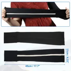 Unique Bargains 1 Pair Cooling Arm Sleeves for Women and Men Sports Arm Sleeve Black Pink