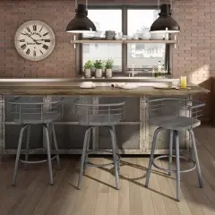 26" Brisk Swivel Counter Height Barstool Steel - Amisco