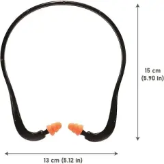 Quality Plugs 2 Banded Ear Plugs with 10 Pairs of Replacement Pods - Reusable Ear Protectors for, Construction, Hunting, Wood Working