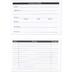 Okuna Outpost 100 Pack Customer Profile Cards for Office and Business (4 x 6 In)