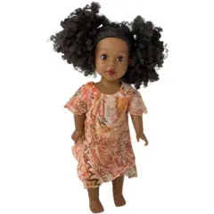 Doll Clothes Superstore Matching Earthtone Chiffon Dress Girl and Dolls Size 10 1/2