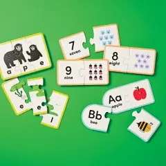 Words, Numbers & Letters Game - Gigglescape&trade;: Educational Toddler Puzzle Set, 3 Puzzles, Ages 3+