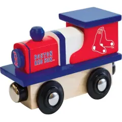 MasterPieces Officially Licensed MLB Boston Red Sox Wooden Toy Train Engine For Kids