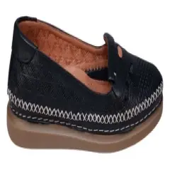 Cools 21 Ginger Perforated Memory Foam Leather Flats