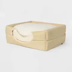 Collapsible Cave Dog Bed - S - Wheat/Yellow - Boots & Barkley&trade;